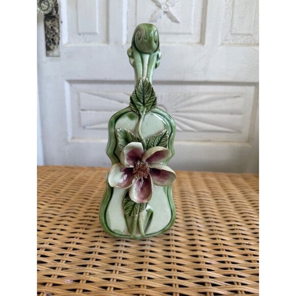 Vintage 50's Vee Jackson California Pottery Violin Wall Pocket Vase Flower - Picture 1 of 16